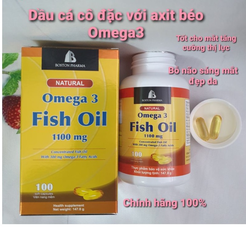 Viên uống dầu cá Omega 3 -Bổ sung EPA, DHA , chống lão hóa, tốt cho mắt, não, da, giảm mắc benh tim mạch ,huyết ap