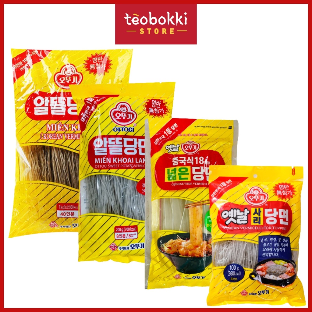 Miến khô Hàn Quốc Ottogi/Otoki - Miến khoai lang Hàn Quốc - Miến khô Hàn Quốc 100g, 200g, 1kg