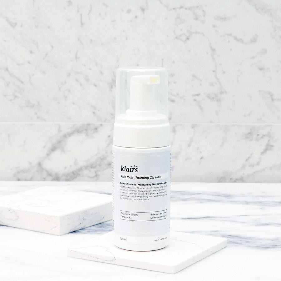 Sữa Rửa Mặt Klairs Rich Moist Foaming Cleanser - Sữa Rửa Mặt Tạo Bọt 100ml