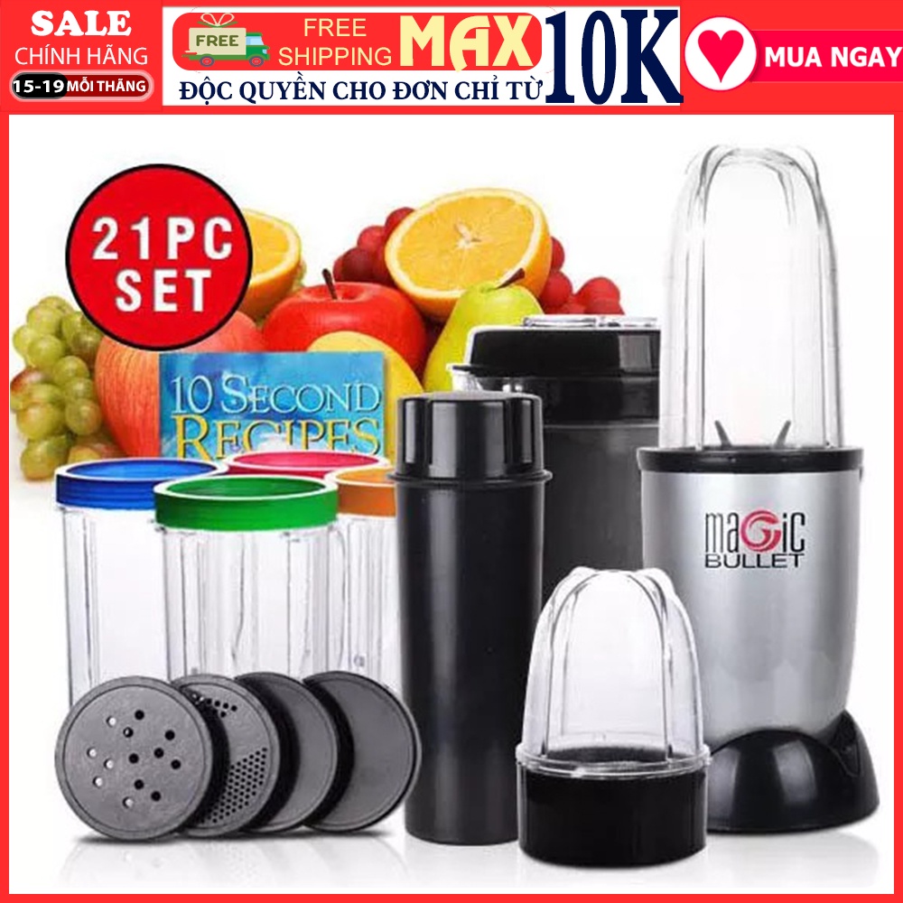 Máy xay đa năng Magic Bullet CHÍNH HÃNG 21 chi tiết, Máy xay cao cấp 2020-Ruby House