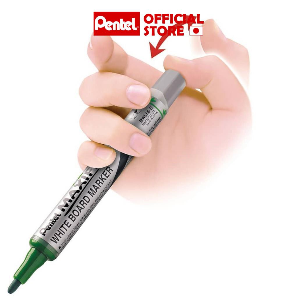 Bút Dạ Bảng Pentel MWL5 | Mực Ra Đều | Có Thể Viết Ở Tư Thế Dốc Ngược | 3 Màu Mực