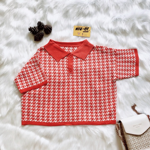 [SIÊU SALE] Áo Croptop Polo Dệt Kim Caro Xinh Xắn | BigBuy360 - bigbuy360.vn