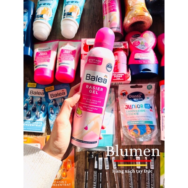 Bọt, Gel Balea cạo lông hỗ trợ dưỡng ẩm