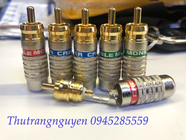 Jack (rắc)AV hàn dây có 3 màu MONTER( đơn giá 1 chiếc) | BigBuy360 - bigbuy360.vn