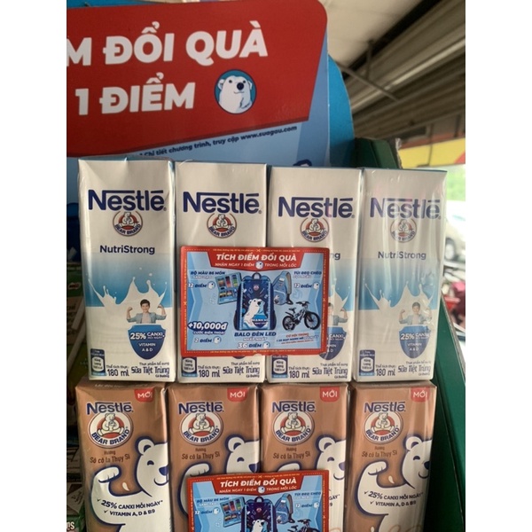 Sữa Tươi Tiệt Trùng Nestle Gấu 180Ml