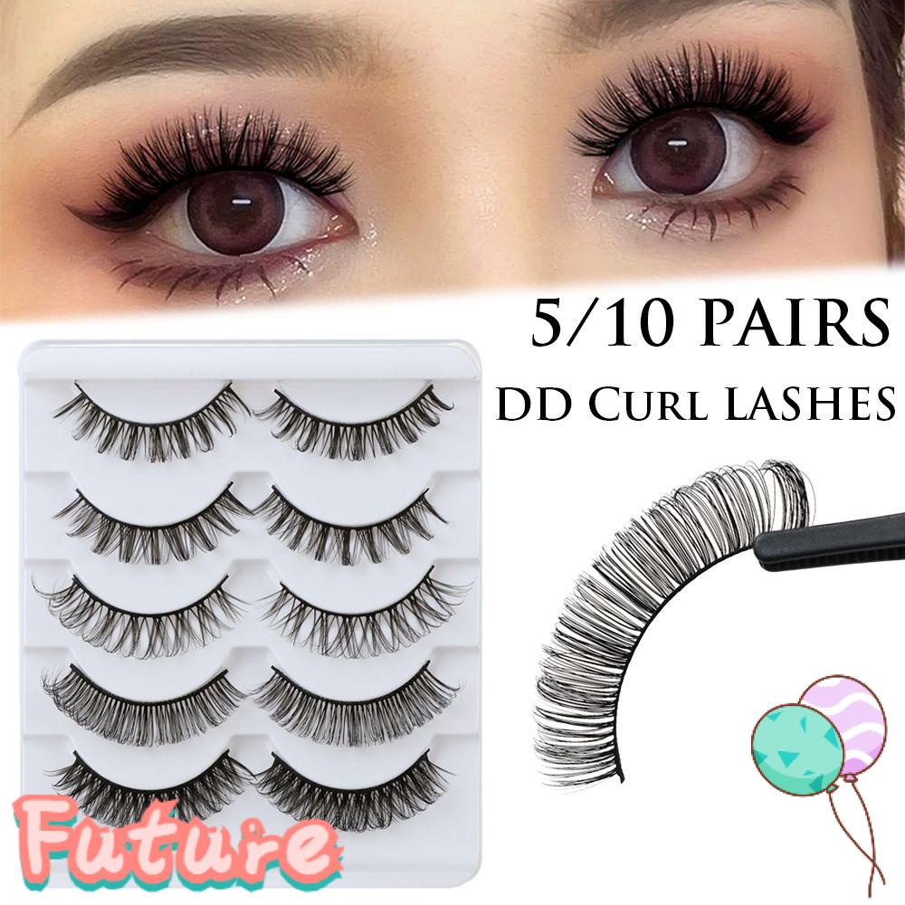 Set 5/10 Cặp Lông Mi Giả 3D Handmade Bằng Lông Chồn Có Thể Tái Sử Dụng Tiện Lợi