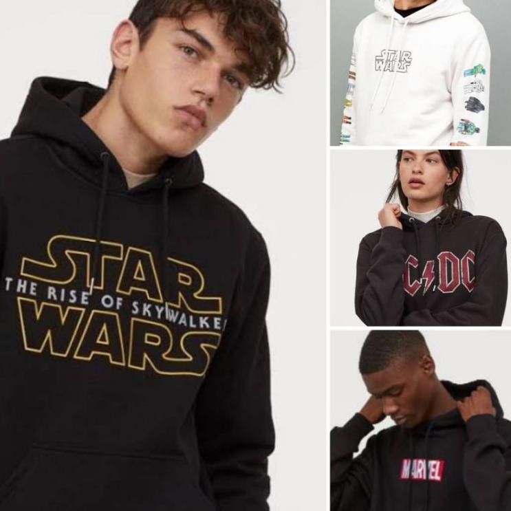 Áo Hoodie In Hình Starwars / Acdc / Marvel