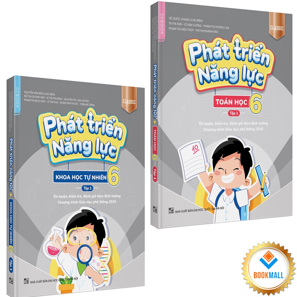 Sách - Combo 2 cuốn: Phát Triển Năng Lực - Khoa Học Tự Nhiên + TOÁN 6 - CLasic tập 1