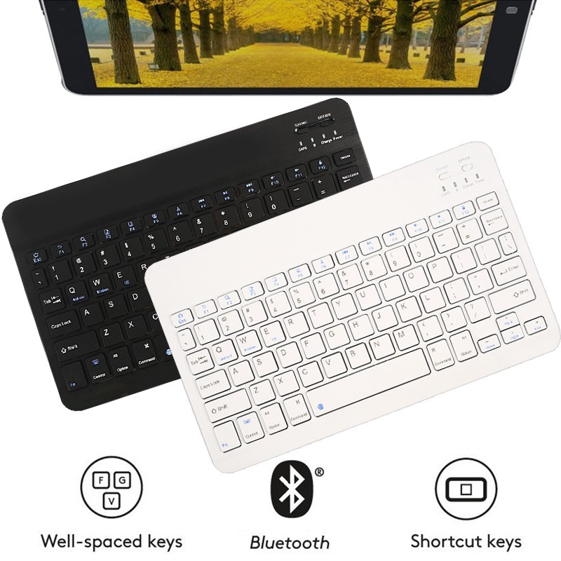 Bàn phím bluetooth không dây siêu mỏng 7 / 10 inch có thể sạc được | BigBuy360 - bigbuy360.vn