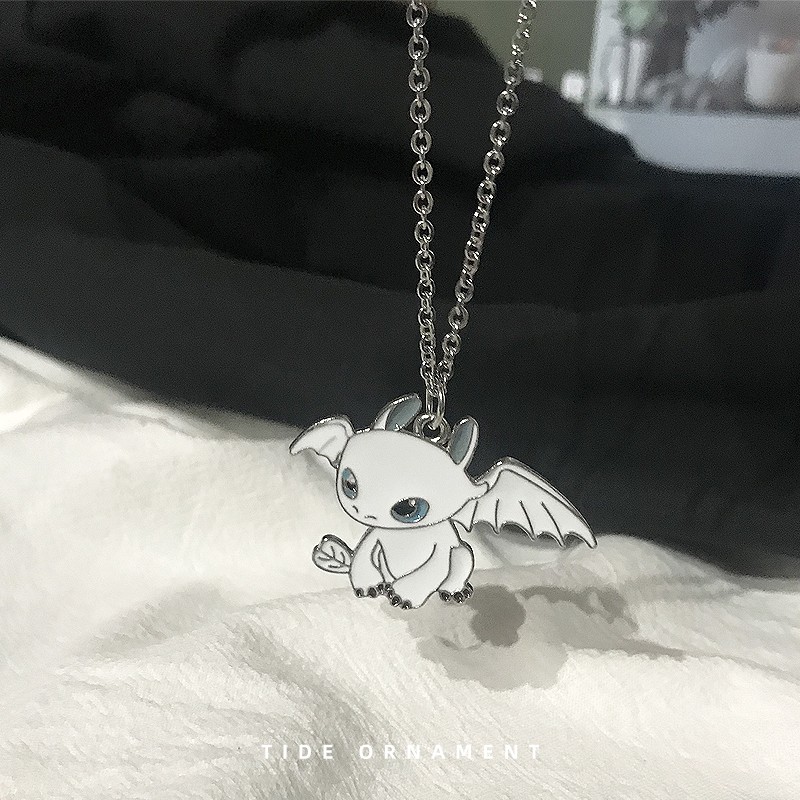 Dây Chuyền Vòng Cổ Cặp Đôi Bí Kíp Luyện Rồng Night Fury Vòng Cổ Răng Sún couple titan