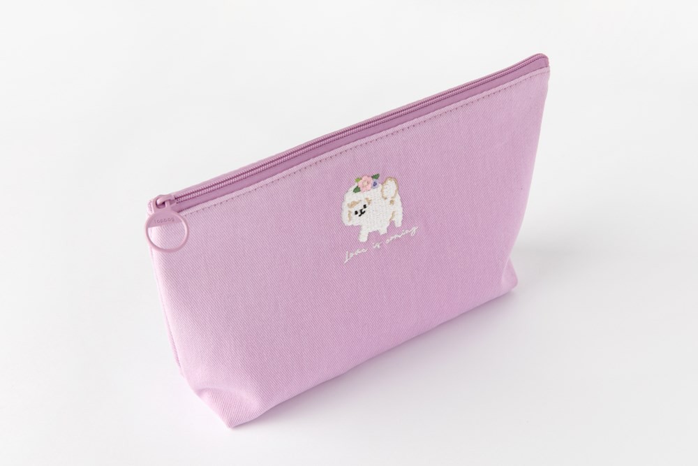 Túi ARTBOX Hàn Quốc Họa Tiết Bichon Màu Hoa Tím Nhạt Xinh Xắn