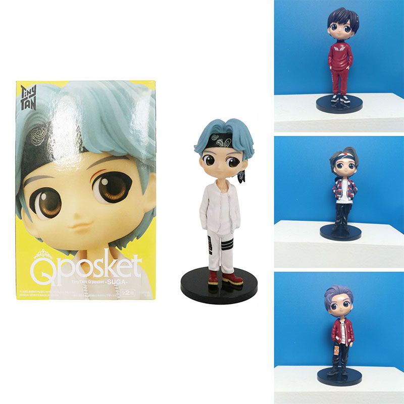 Mô Hình Búp Bê Nhóm Nhạc BTS Mini Bằng PVC Để Bàn Trang Trí