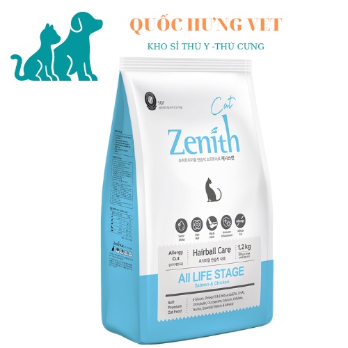 THỨC ĂN HẠT MỀM CHO MÈO, ZENITH CAT HAIRBALL 1.2kg- quốc hưng vet