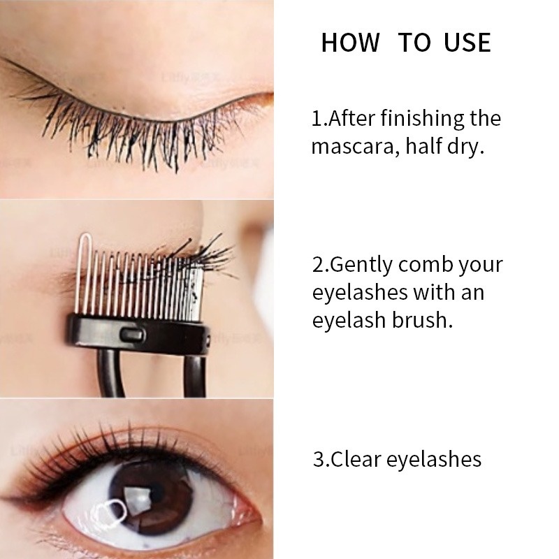 Lược Chải Lông Mi Bằng Kim Loại Có Thể Gấp Gọn Tiện Lợi