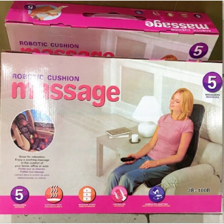 Đệm ghế massage 💝 Freeship 💝 Nệm massage toàn thân, Dùng được trên ô tô và mọi vị trí ngồi