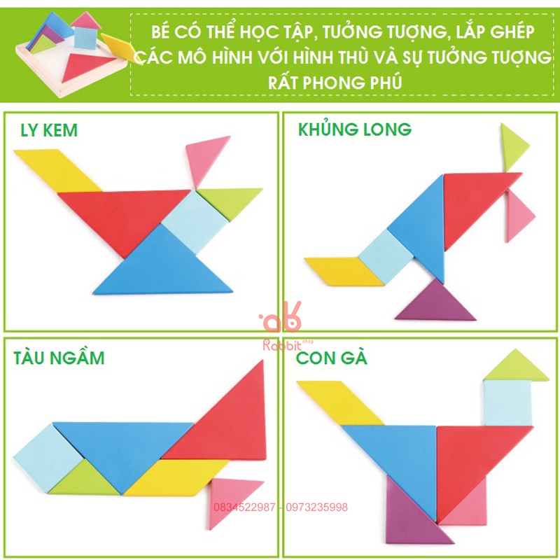 Bảng gỗ xếp hình có khay bằng gỗ cho bé