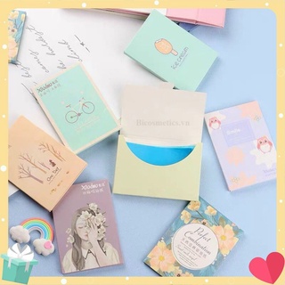 Giấy thấm dầu 50 tờ nội địa Trung, cần thiết trong skincare, giúp se khít lỗ chân lông, tiện lợi mẫu đẹp