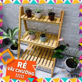 Home Decor - Kệ Gỗ Để Cây Cảnh Chữ A 3 Tầng - MTJou