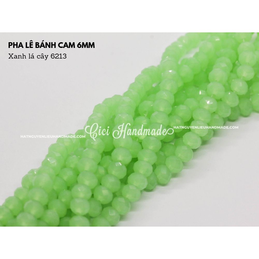 Pha lê bánh cam size 6mm Cici Handmade chuyên hạt đá hạt pha lê hạt cườm hạt trang sức tự làm nguyên liệu DIY