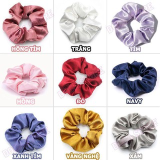 Cột tóc Vải Scrunchies - dây buộc tóc vải các màu vintage ảnh thật ( bảng 1)