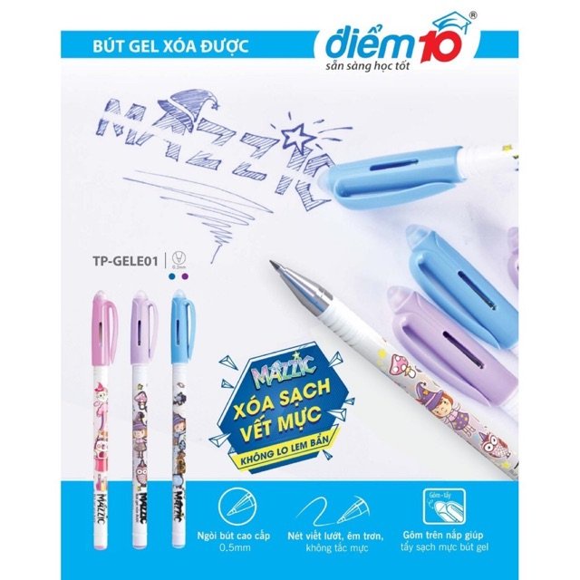 Combo 10 cây Bút Gel B Thiên Long TP-GELE01