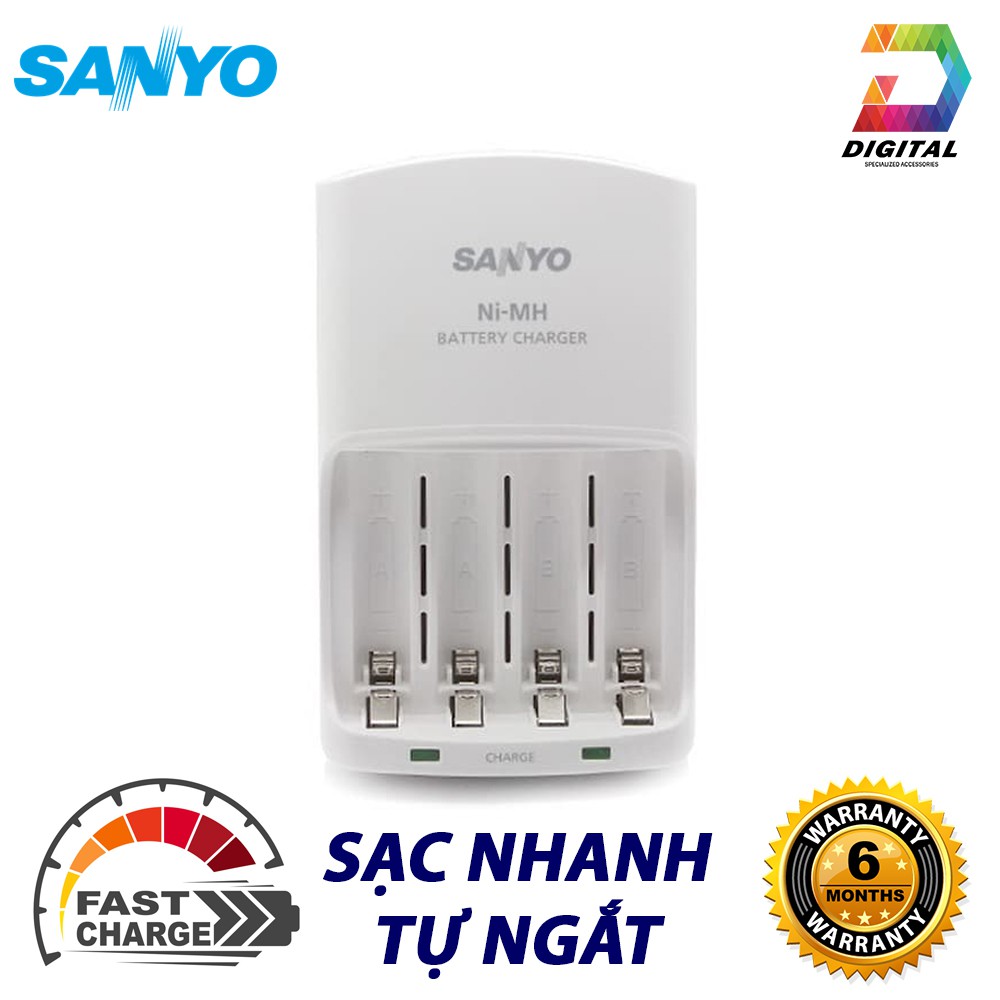 Bộ Sạc Pin AA / AAA Chính Hãng Sanyo Eneloop