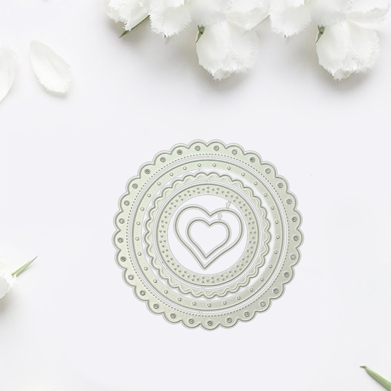 Khuôn Cắt Giấy 3D Hình Trái Tim Trang Trí Scrapbook
