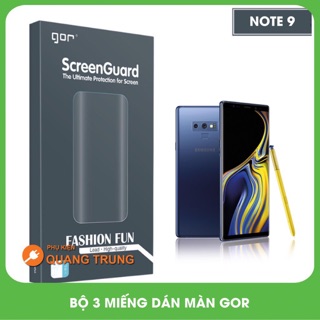 Bộ 3 dán dẻo Gor Full màn cho Galaxy Note 9 tặng dán mặt sau
