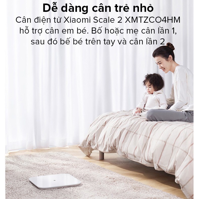 (*)GIAO HỎA TỐC Cân Điện Tử Thông Minh Bluetooth Xiaomi Smart Scale Gen 2 – Bác Sĩ Gia Đình, Trợ Lý Sức K