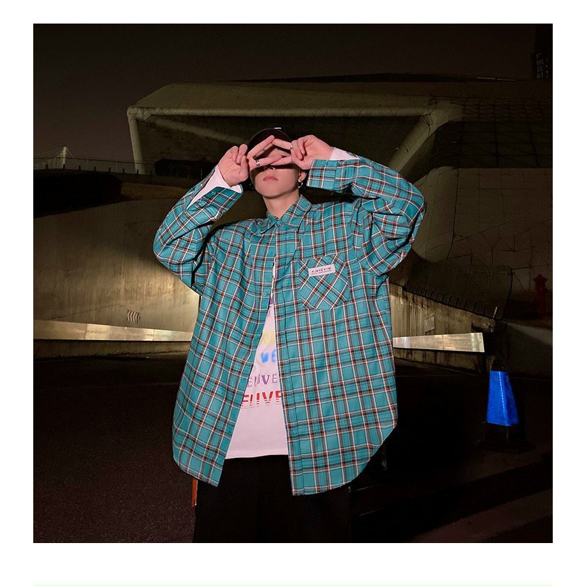 Áo sơ mi CARO UNISEX nam nữ KIMHEKIM (video ảnh thật) 2 MÀU