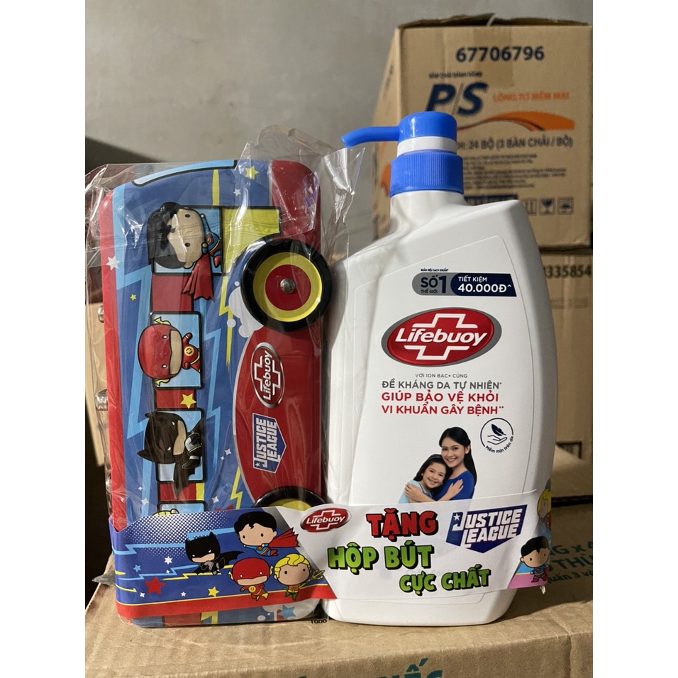 Sữa tắm Lifebuoy diệt khuẩn 850g tặng hộp bút cực chất