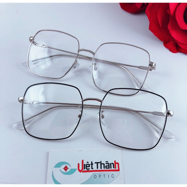 Gọng kính kim loại vuông bản to loại KL2