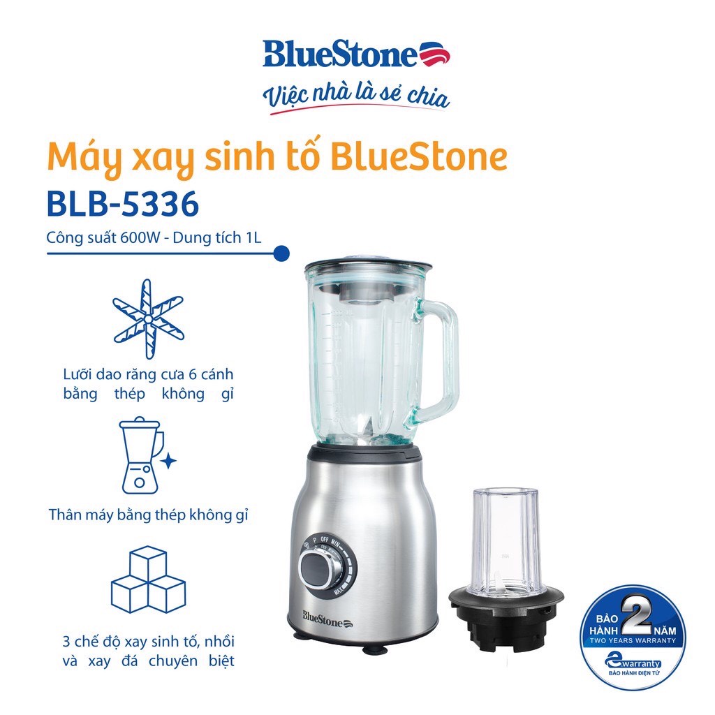 Máy Xay Sinh Tố BlueStone BLB-5336 - Hàng chính hãng - Bảo hành 24 tháng