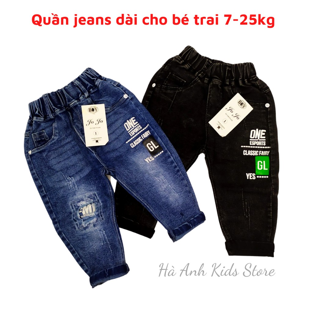 Quần jeans dài cá tính phong cách cho bé trai 10-35kg (RẤT NHIỀU MẪU-CHỈ GIAO MẪU NGẪU NHIÊN KHÔNG BÁN CHỌN)