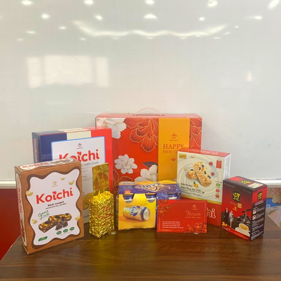 Set quà Tết Bảo Ngọc - "Xuân Hạnh Phúc" - Quà biếu, quà tặng  cao cấp, sang trọng - Hộp thiết kế tinh tế, đẹp mắt | BigBuy360 - bigbuy360.vn