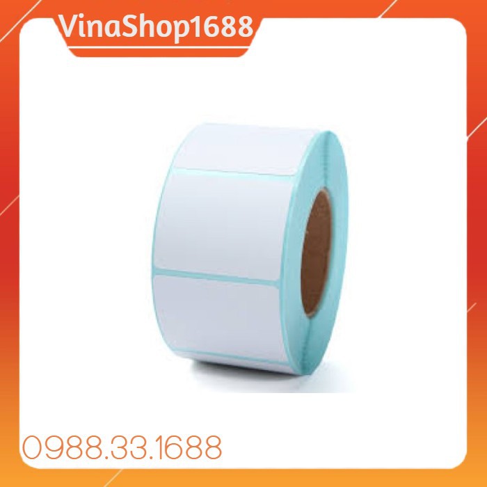 Giấy in mã vạch, decal nhiệt 60x40 mm, 1 tem/hàng, cuộn 30m