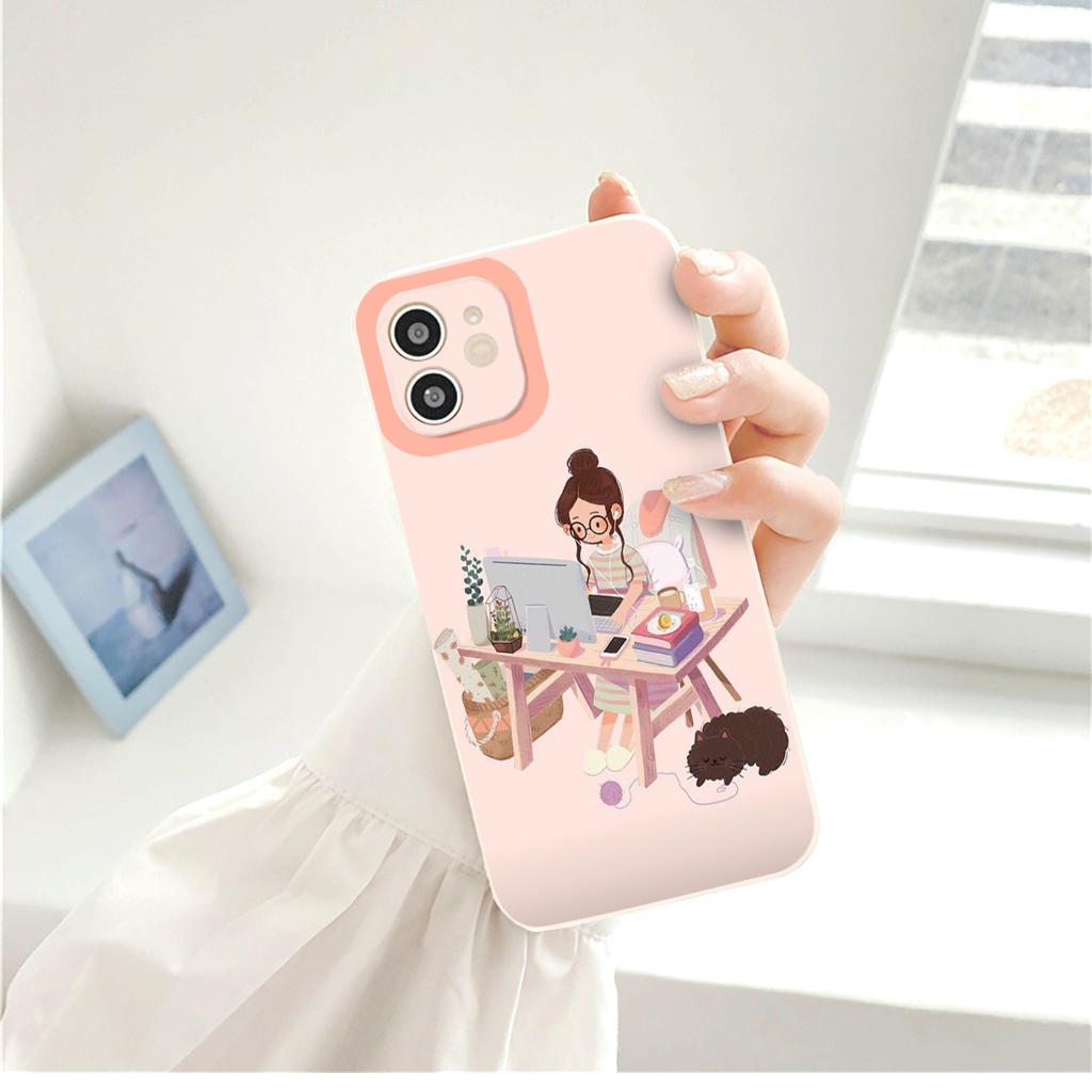 Ốp lưng điện thoại x/xr/xs/xsmax bảo vệ camera con gái hiện đại ốp iphone 13/12/11/pro/promax/6/6s/7/8/se2020 chống sốc