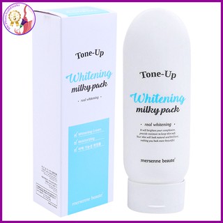 Kem mersenne beaute ủ trắng da body tone up whitening milky pack