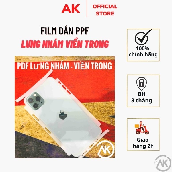 Miếng dán PPF  Cao Cấp  Lưng nhám viền bóng