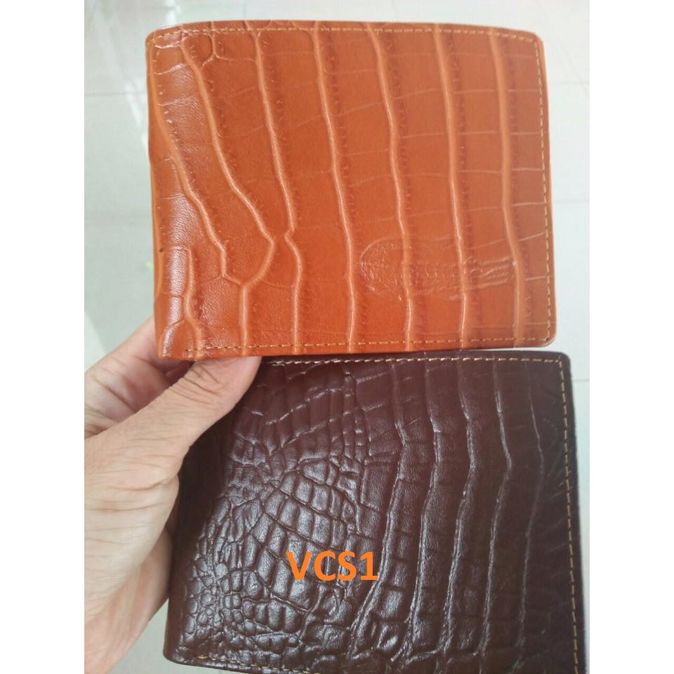 Ví da bò vân cá sấu V0087  thương hiệu cdleather