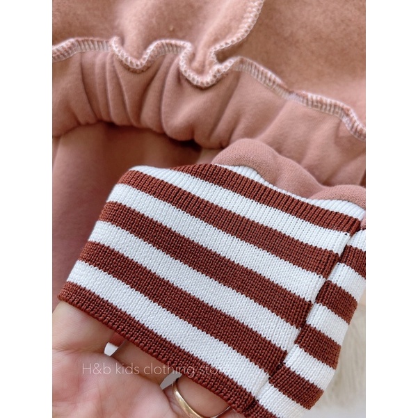 Bộ thun nỉ bông siêu ấm họa tiết gấu cho bé trai từ 8-20kg