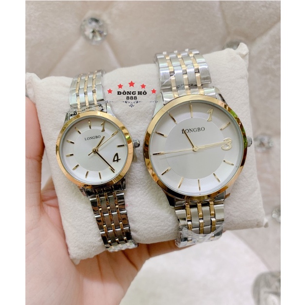 Đồng Hồ Đôi Nam Nữ LONGBO 1132 Chống xước , chống nước + Tặng 1 vòng tỳ hưu