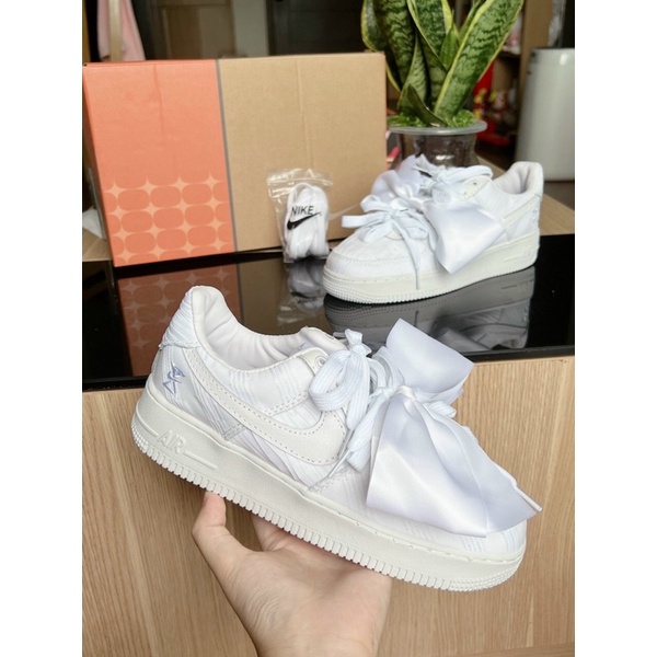 GIÀY AF LOW WHITE MIX NƠ CAO CẤP LAI AU
