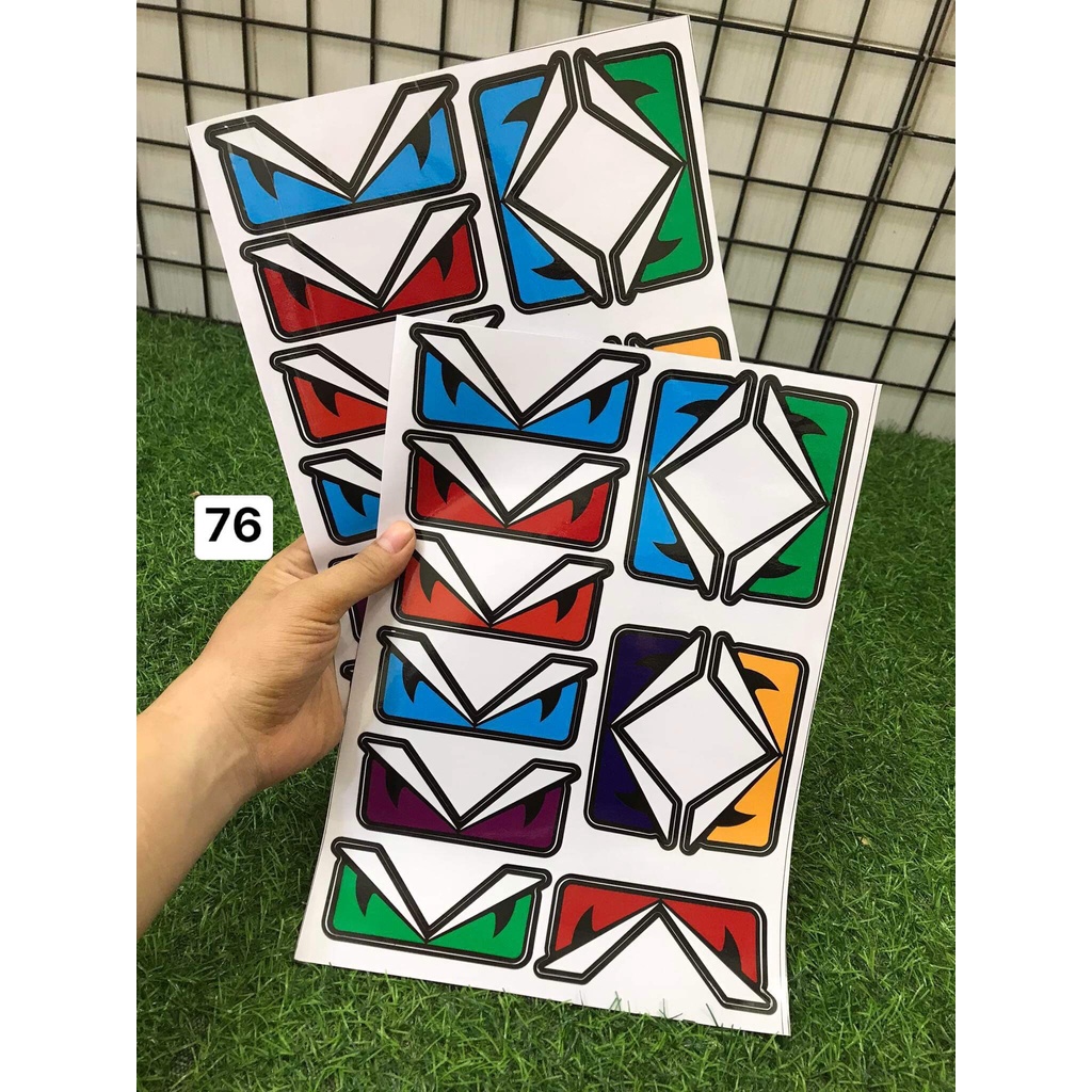 SET STICKER DÁN XE TIẾT KIỆM 13 MÃ