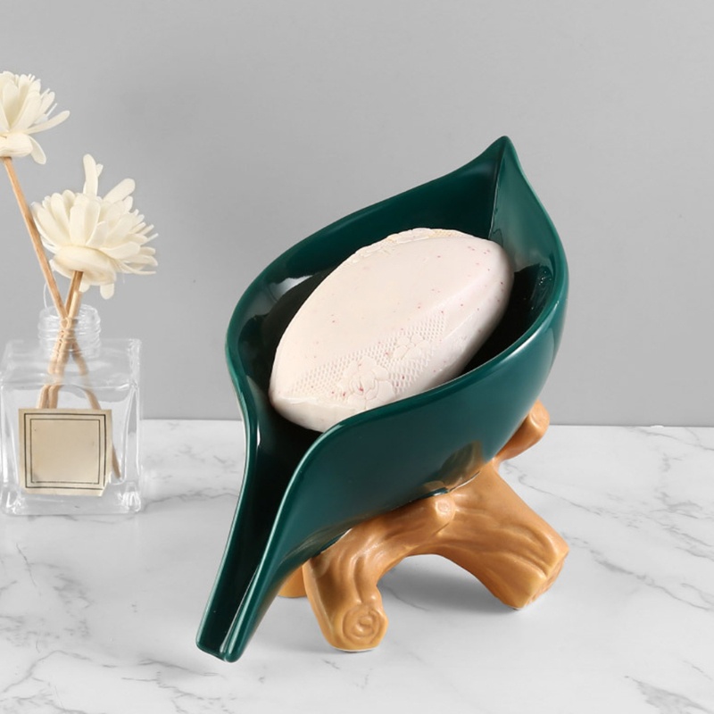 Giá Đỡ Xà Phòng Bằng Sứ Hình Chiếc Lá Tiện Dụng Cho Phòng Tắm