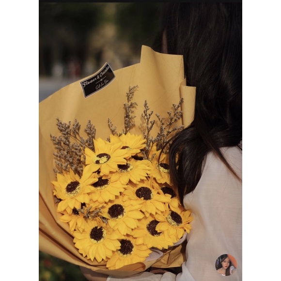 Bó hoa sáp hướng dương siêu to