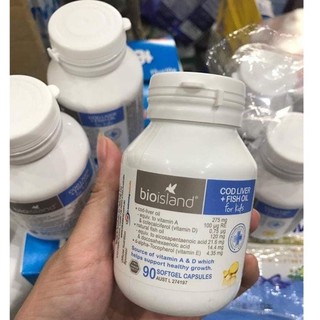 Dầu gan cá tuyết Cod Liver Fish Oil Bio Island Hộp 90 Viên Của Úc