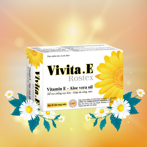 Viên uống đẹp da Vitamin E 4000mcg, tinh dầu lô hội làm đẹp da, chống lão hóa - Hộp 30 viên