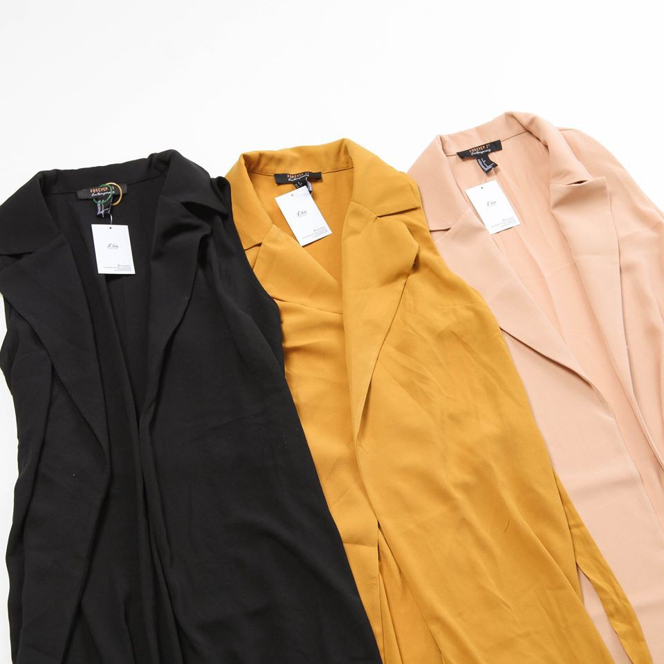 Áo Cardigan nữ không tay áo, xẻ tà | BigBuy360 - bigbuy360.vn