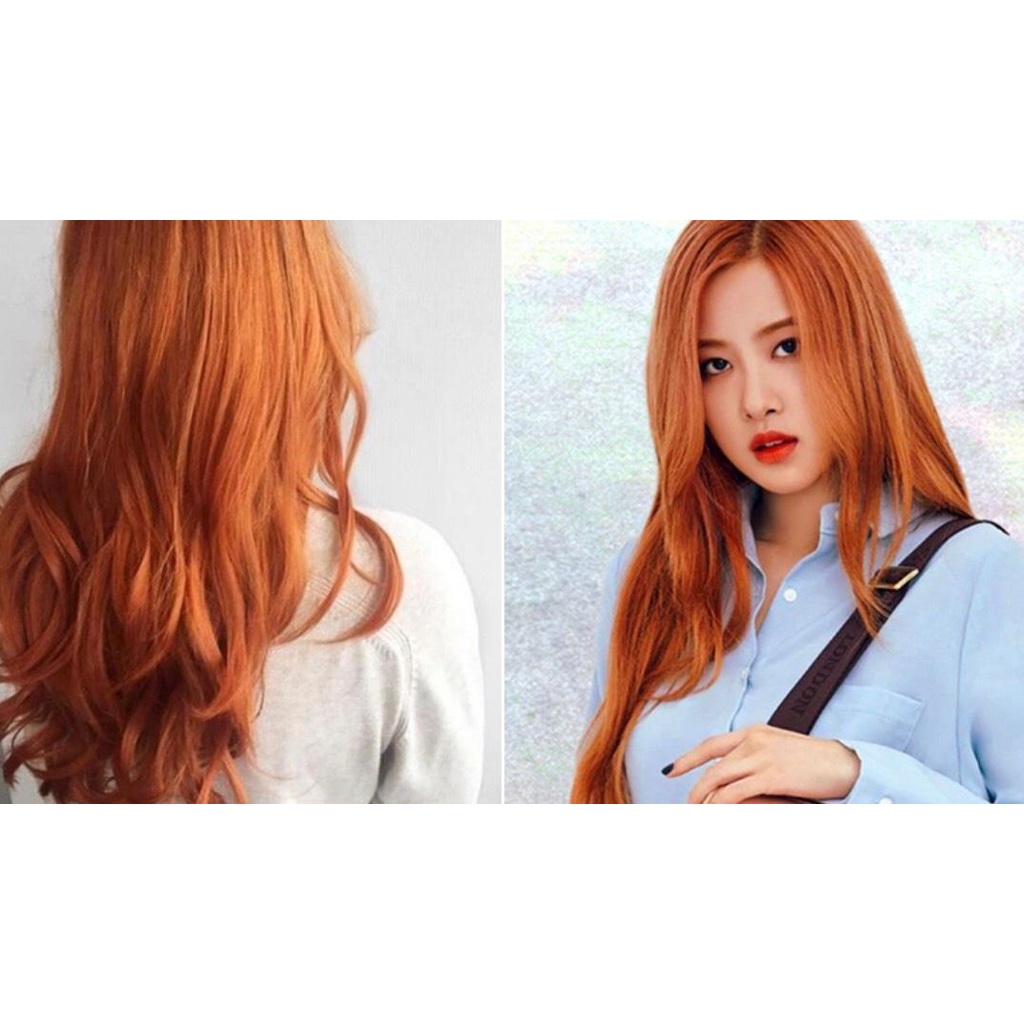 COMBO nhuộm tóc màu nâu cam kèm oxi trợ nhuộm và găng tay nên nền từ level 5-6